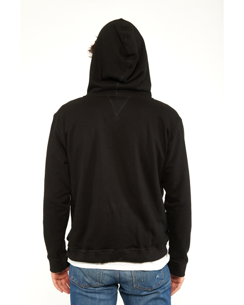 Hoodie - Black/Blue Circles (Reversible)